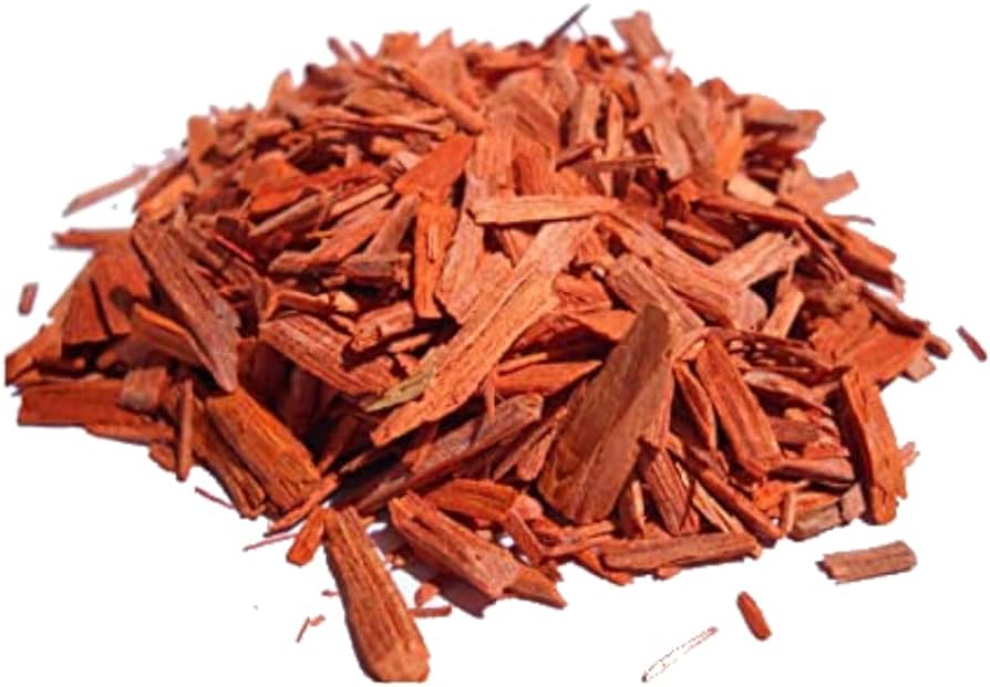 Sandalwood chips red 1oz (Pterocarpus santalinus)