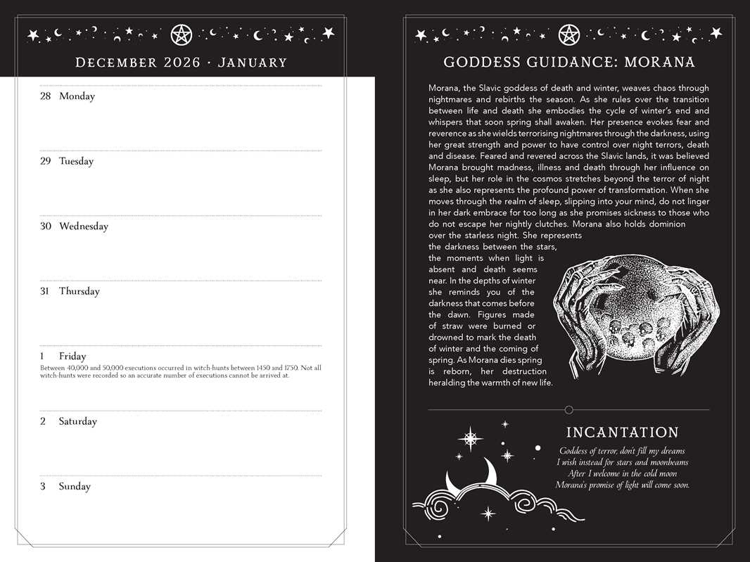 2027 Witch's Diary and Planner Calendar - Northern Hemisphere by Flavia  Kate Peters