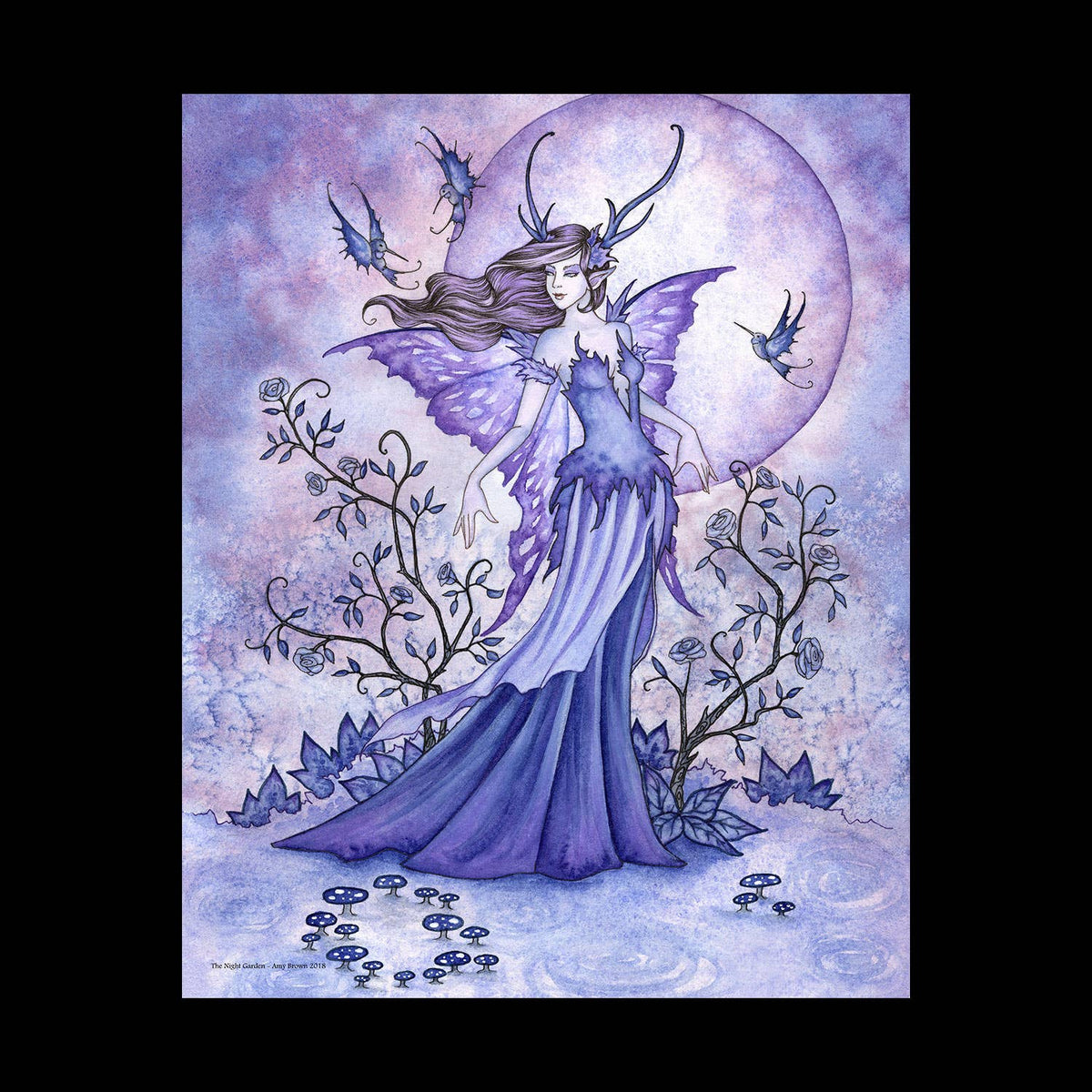 Night Garden by Amy Brown – 8x10 Signed Fantasy Art Print