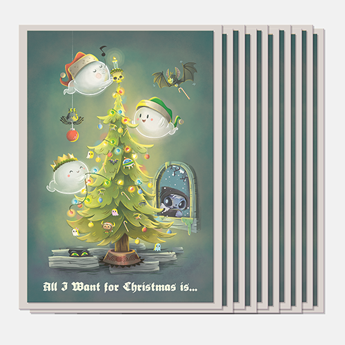Ghosts Holiday Card