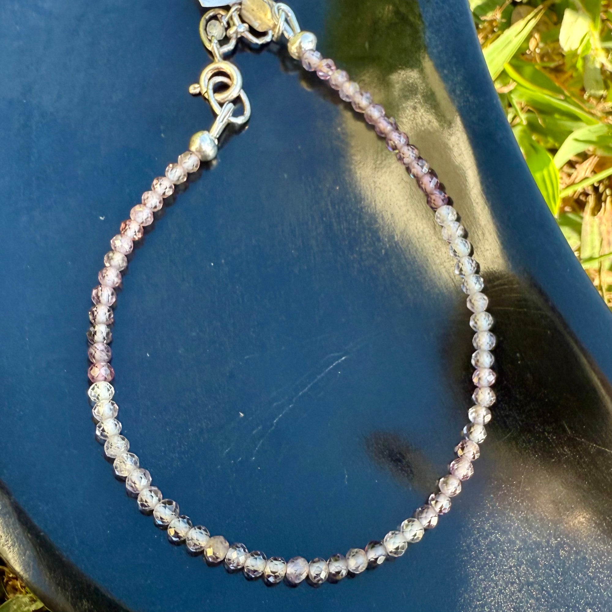 Dainty Faceted Gemstone Bracelet
