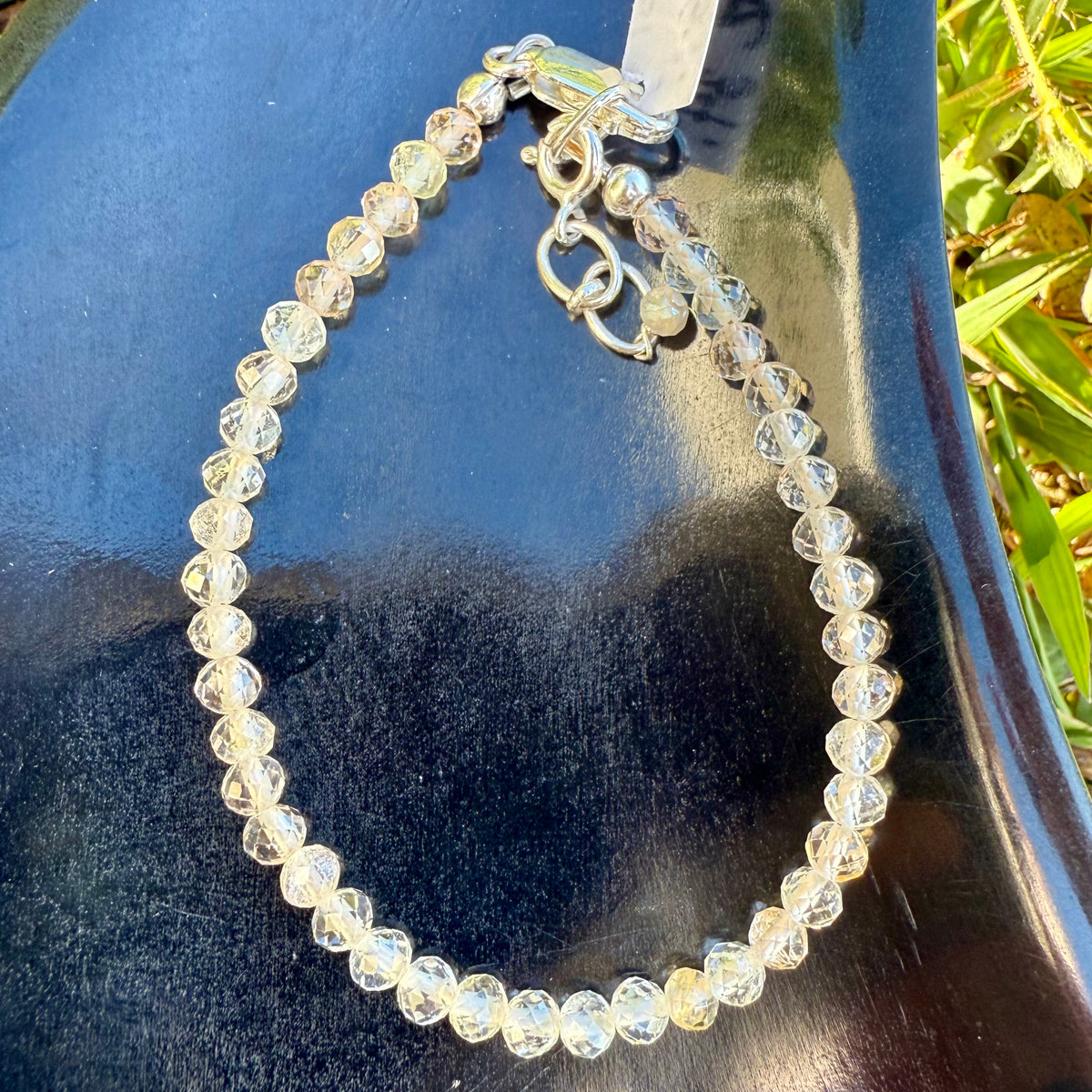 Dainty Faceted Gemstone Bracelet