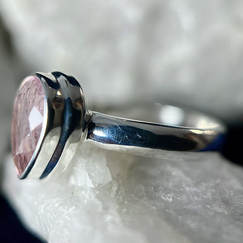Morganite Sterling Silver Ring - Assorted Sizes