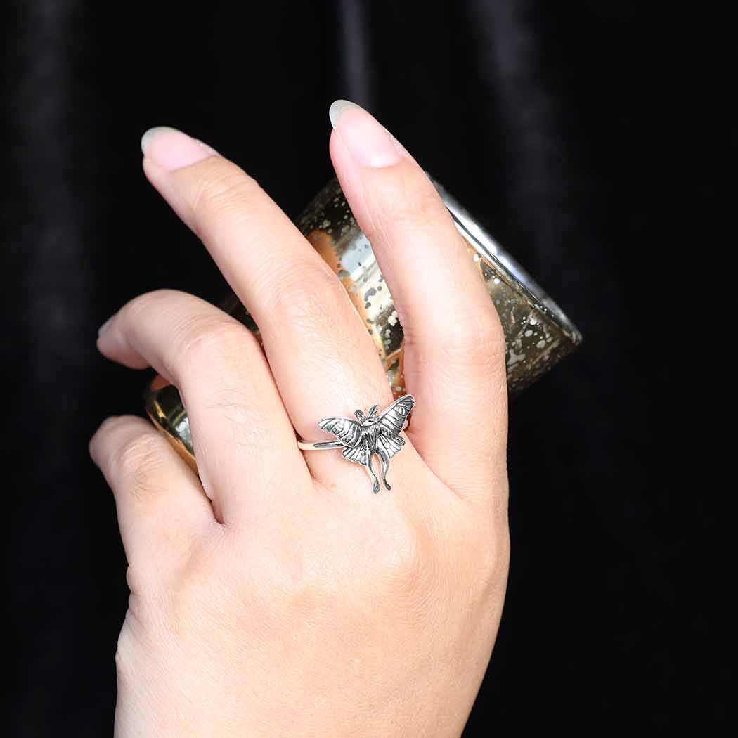 Sterling Silver Luna Moth Ring