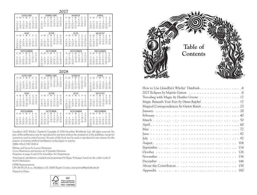 Llewellyn's 2027 Witches' Datebook