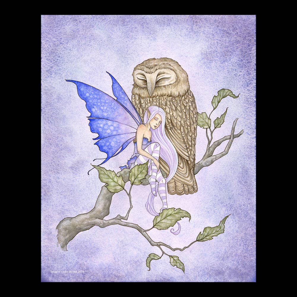 Snuggles by Amy Brown – 8x10 Signed Fantasy Art Print