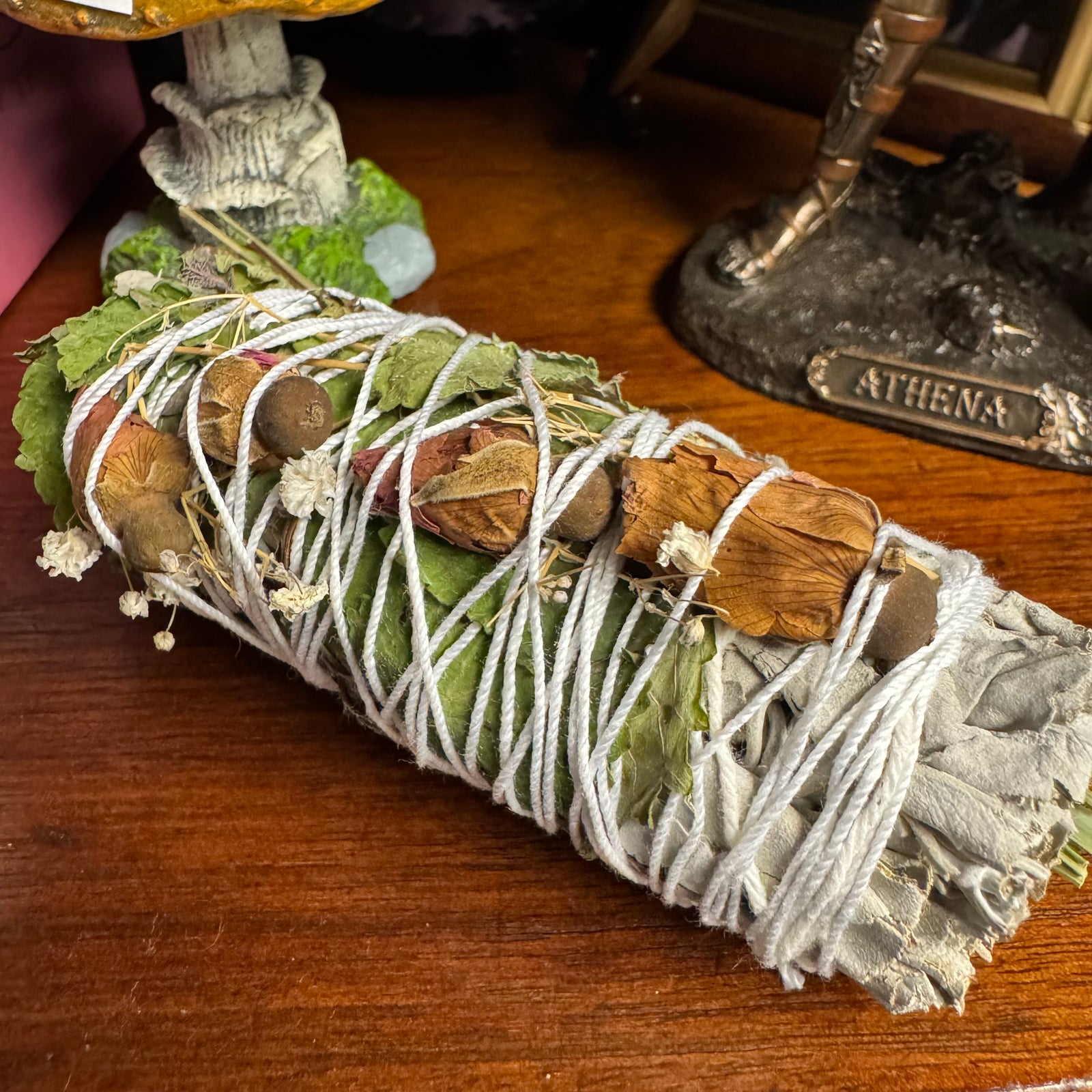 Handcrafted Floral Smudge Stick | Sage & Botanicals for Cleansing