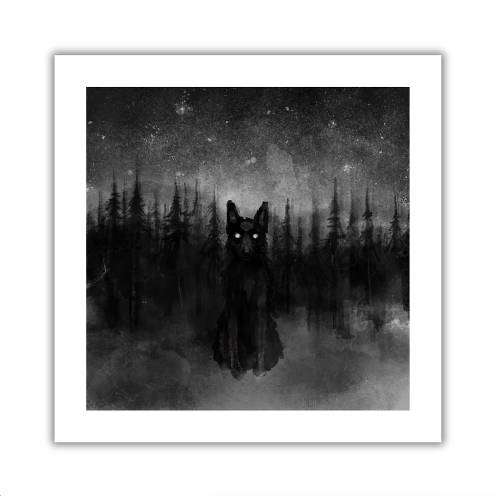 No Flashlight - Black Dog Print