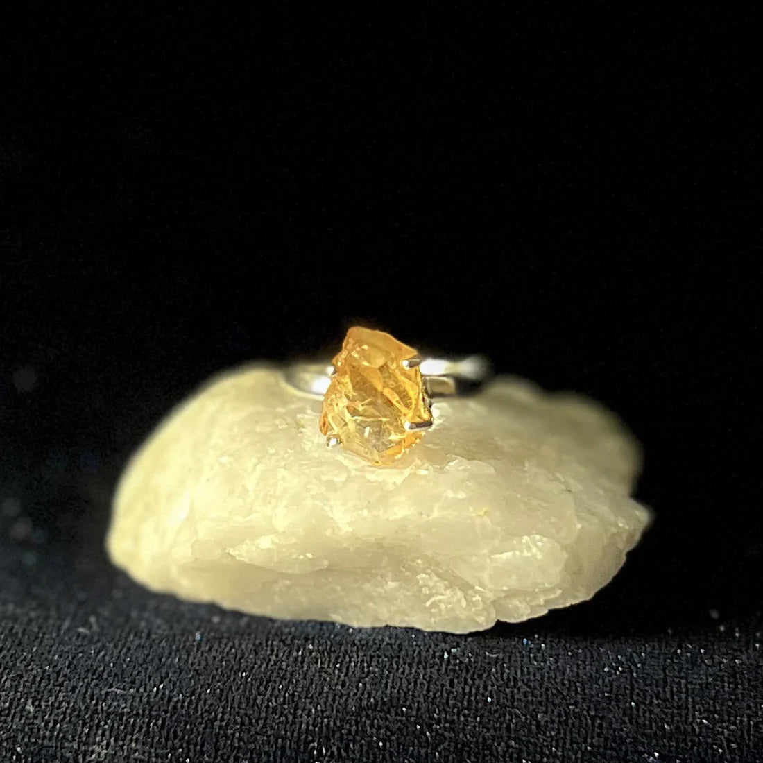 Natural Prong Citrine Ring in Sterling Silver