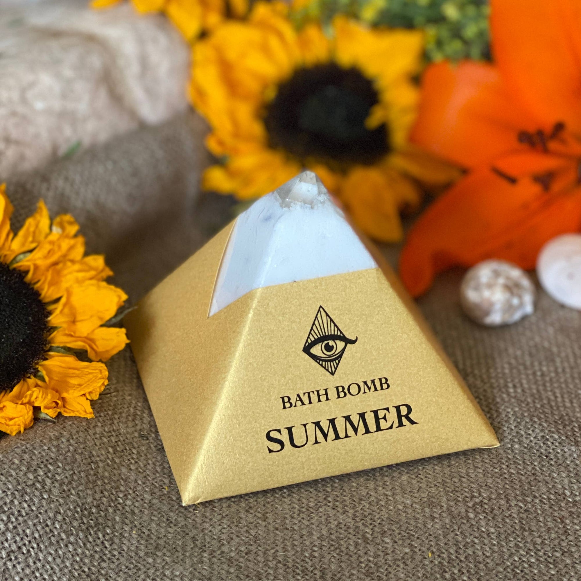 Summer | Litha Bath Bomb with Charged Crystal