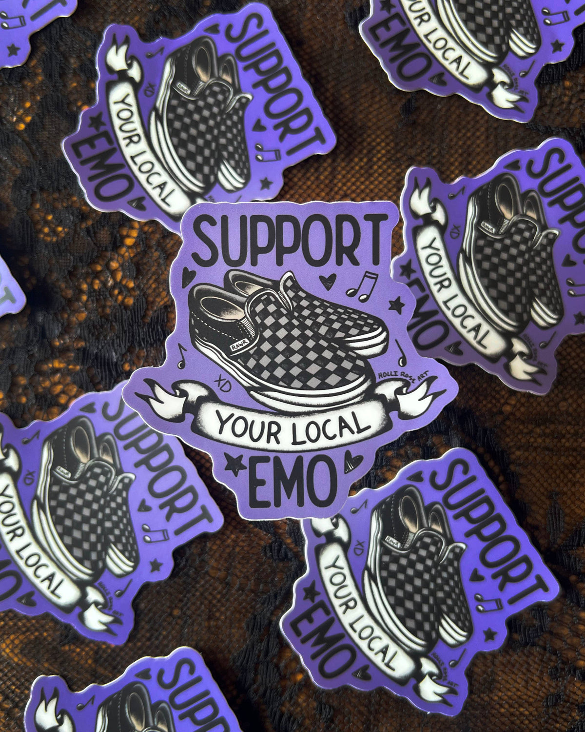 Support Your Local Emo Sticker