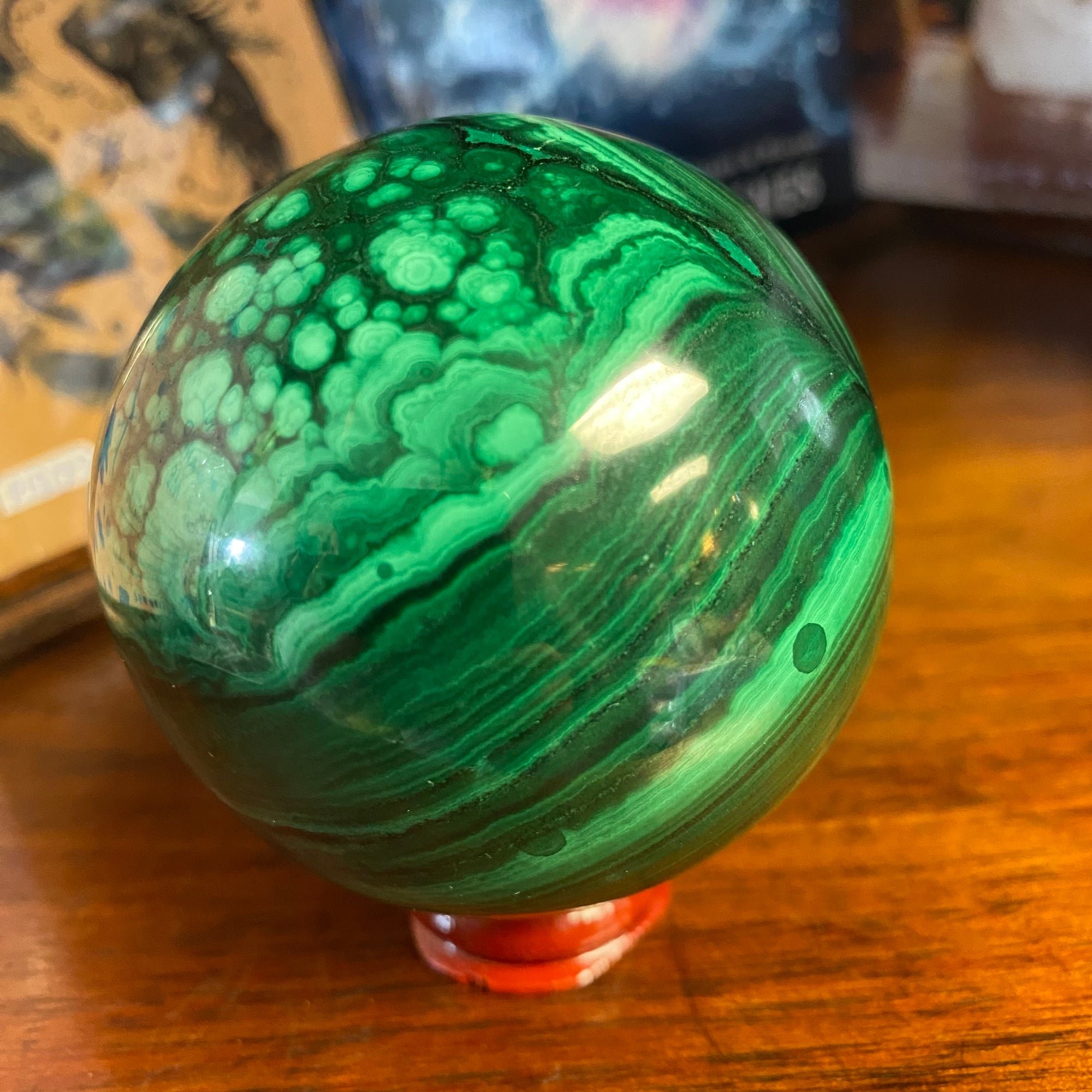Malachite Polished Gemstone Sphere
