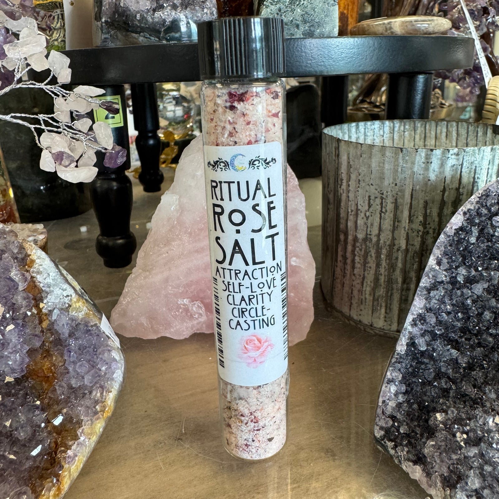 🌹 Ritual Rose Salt | Witchcraft Salt | Love Spells | Heart Chakra Cleansing | Divine Feminine | Altar Offering | Spiritual Bath | Enchanted Rose Salt