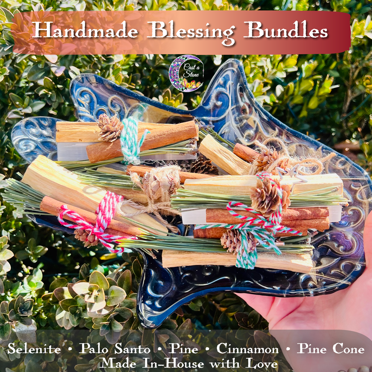 Handcrafted Floral Smudge Stick | Sage & Botanicals for Cleansing