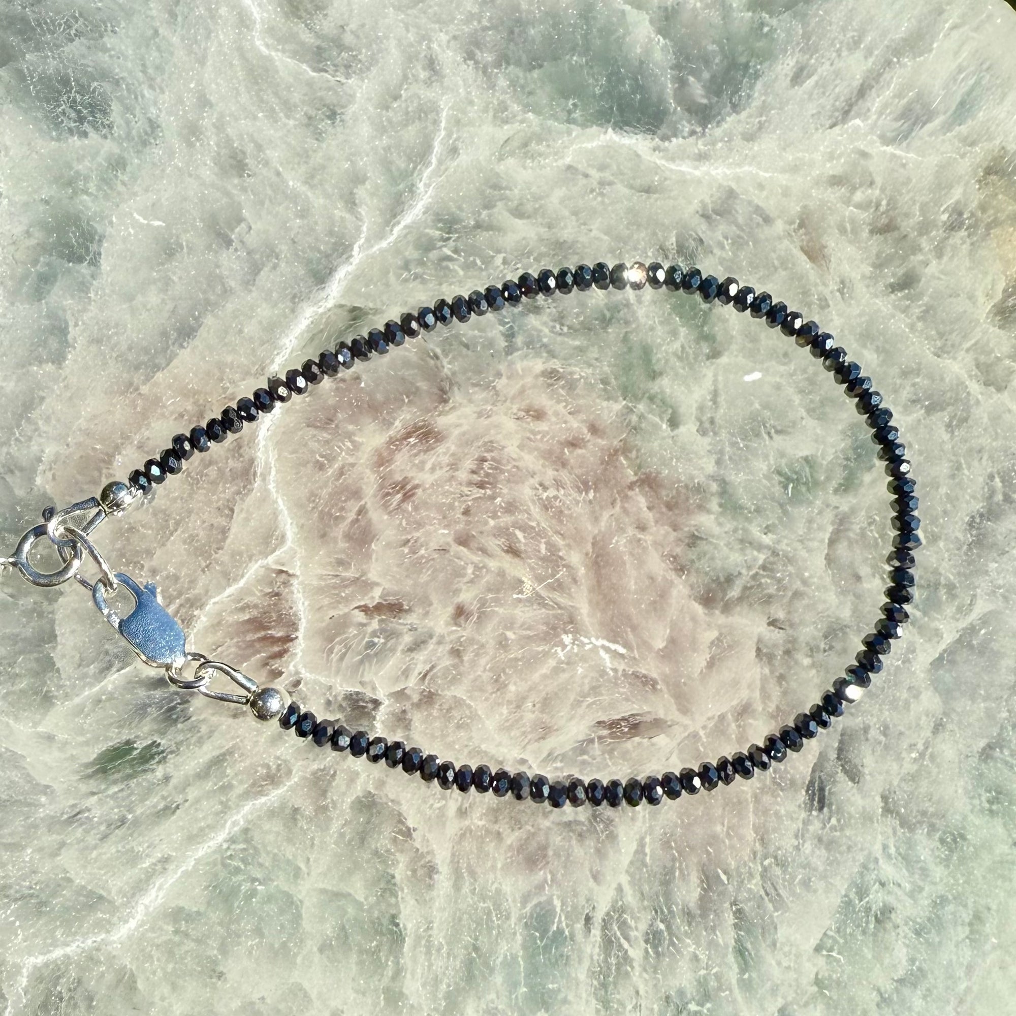 Dainty Faceted Gemstone Bracelet