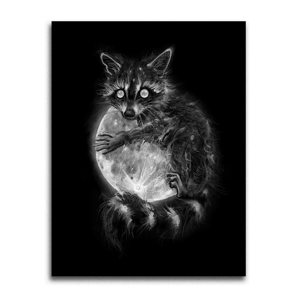 Waxing Poetic - Raccoon Moon Print