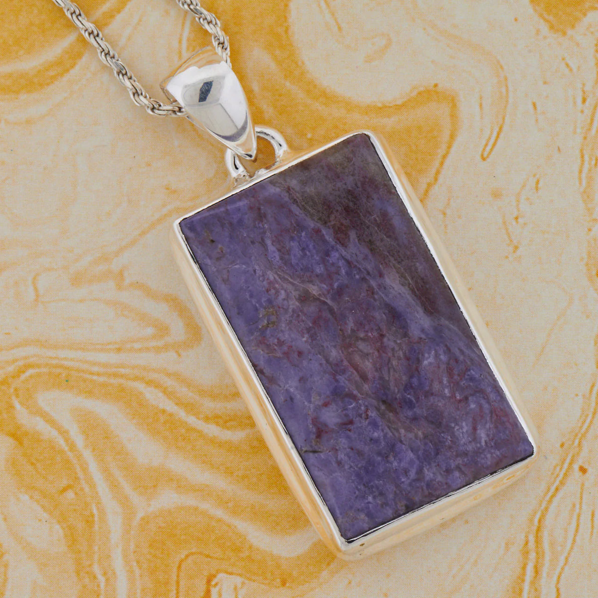 Purple Jade Sterling Silver Pendant – A Symbol of Joy and Spiritual Awakening