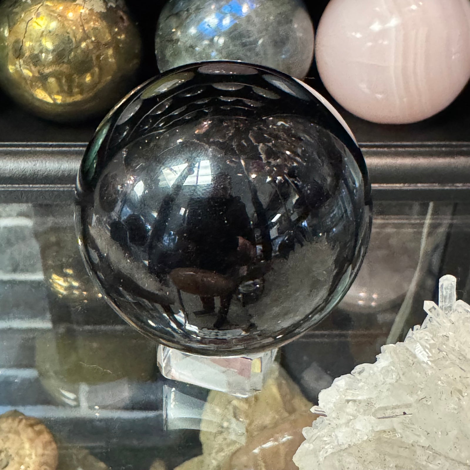 Black Obsidian Gemstone Sphere