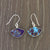Copper in Mojave Purple Turquoise Sterling Silver Dangle Earrings