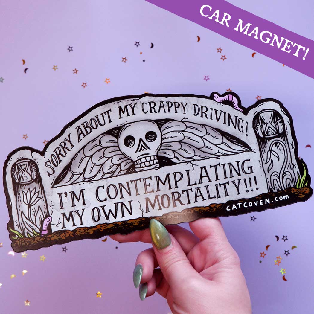 Mortality - Car Magnet