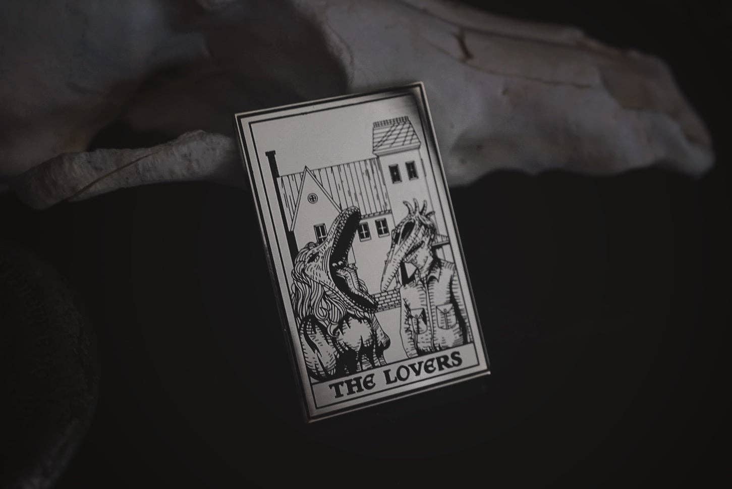 The Lovers Tarot Pin: Silver a