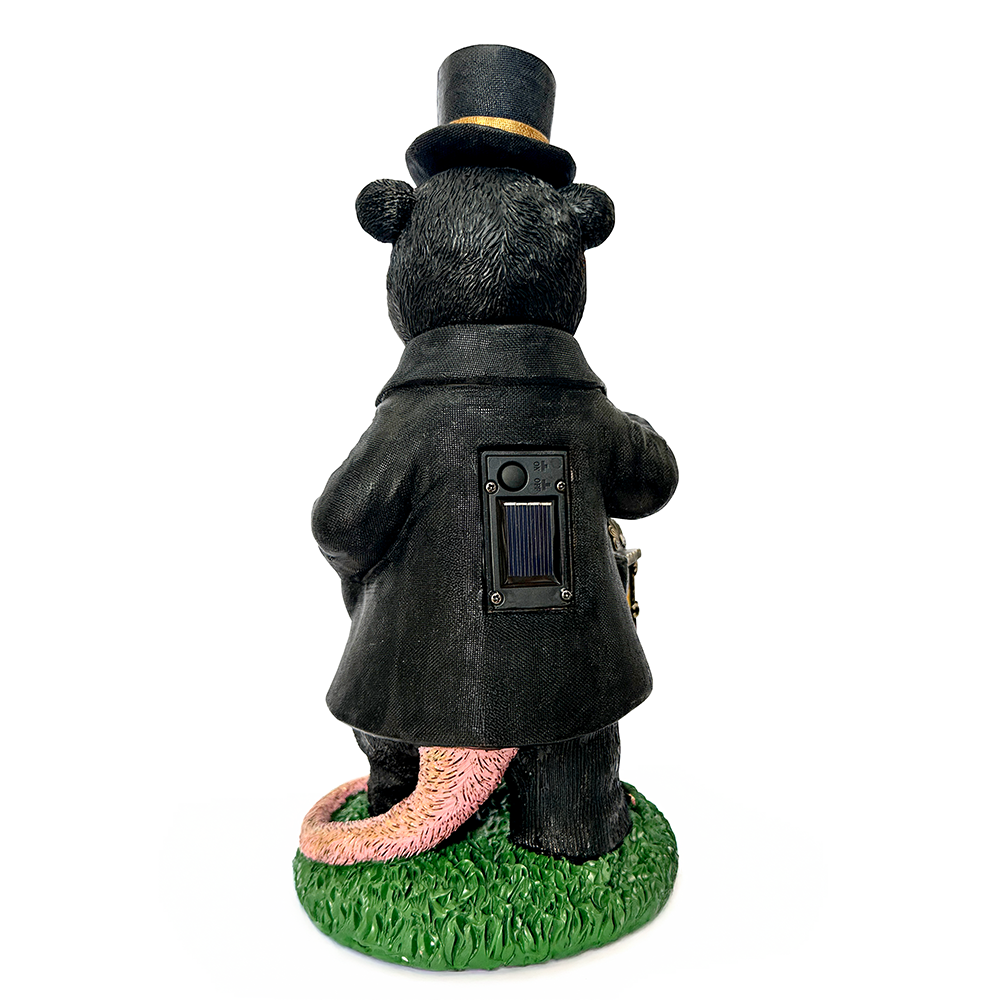 Gentleman Opossum the Victorian Nightcrawler Solar Statue