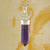 Amethyst Rising Moon Sterling Silver Point Pendant
