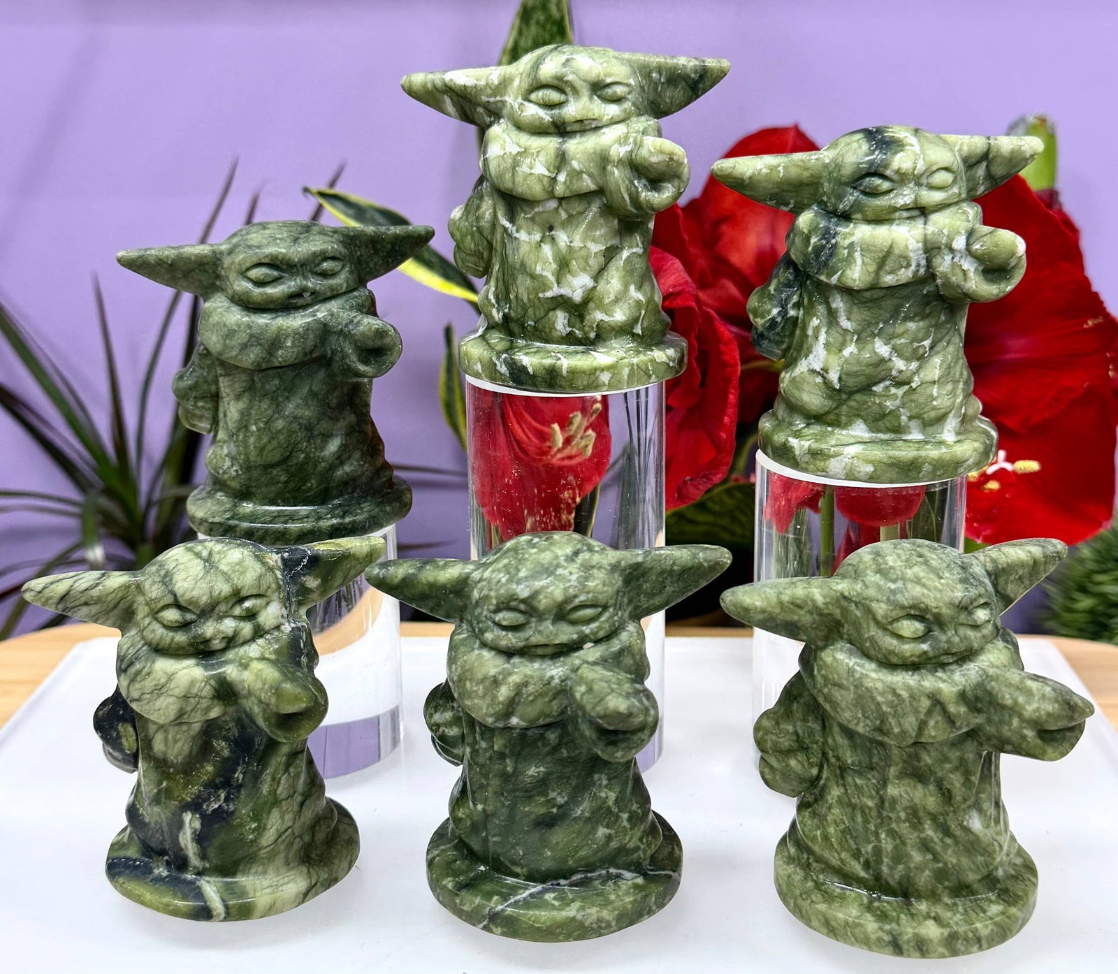 Natural Nephrite Jade Yoda 8cm Healing Energy