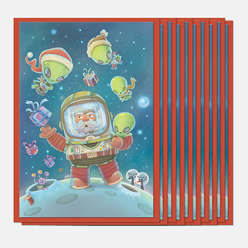 Aliens Holiday Greeting Card