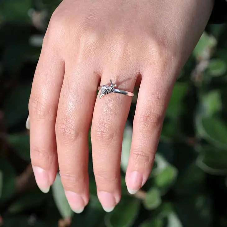 Sterling Silver Tiny Snail Ring