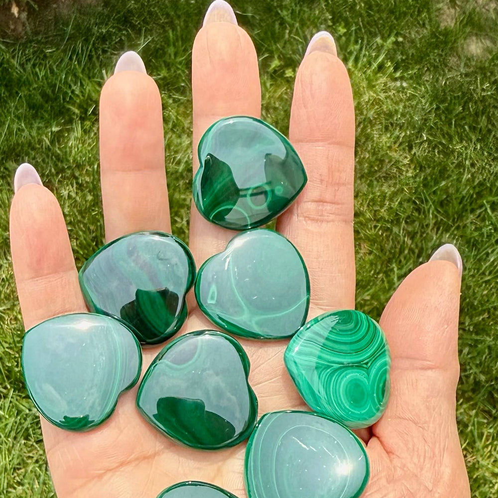 Congo Malachite Heart 28mm | Protection & Transformation Stone