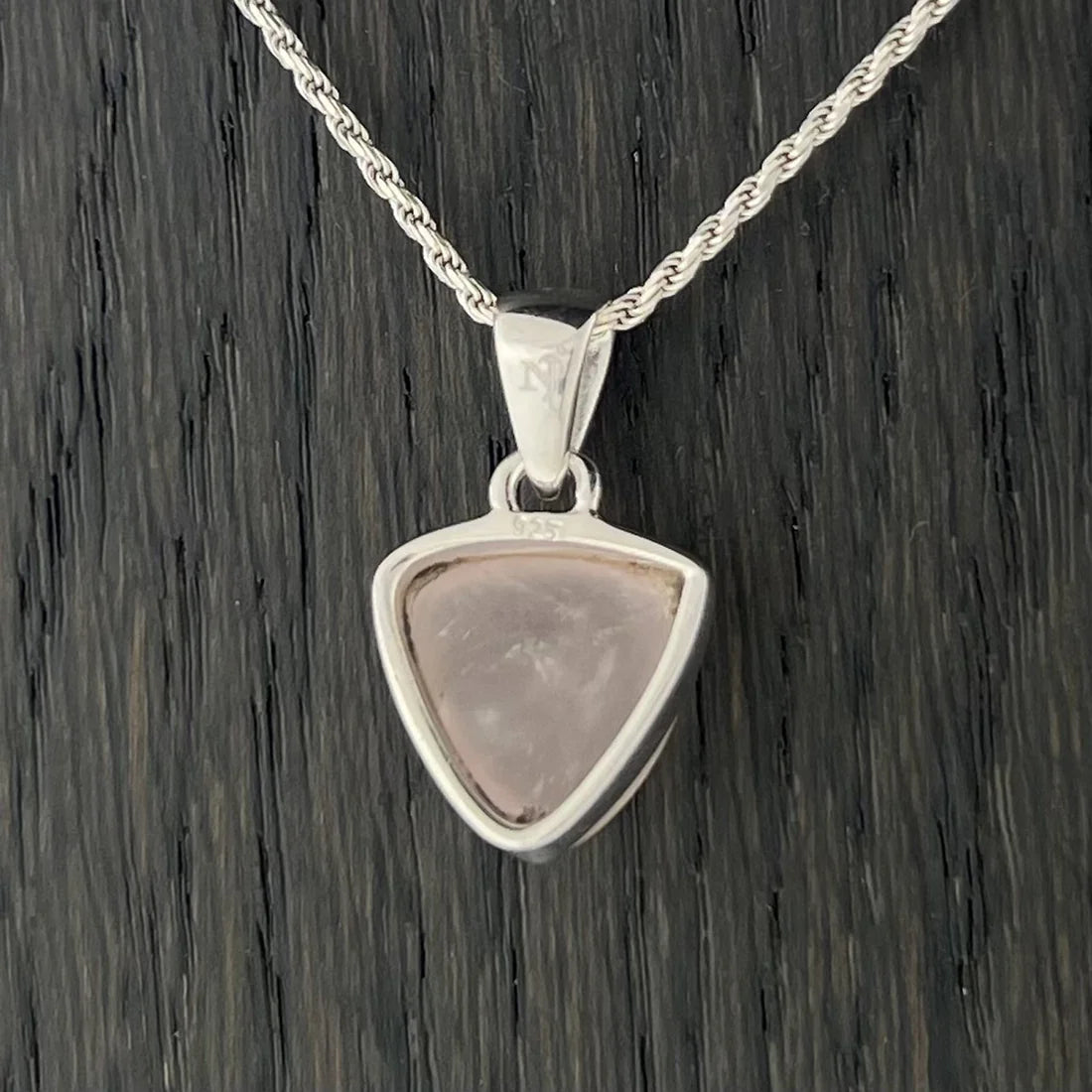 Rose Quartz Sterling Silver Pendant