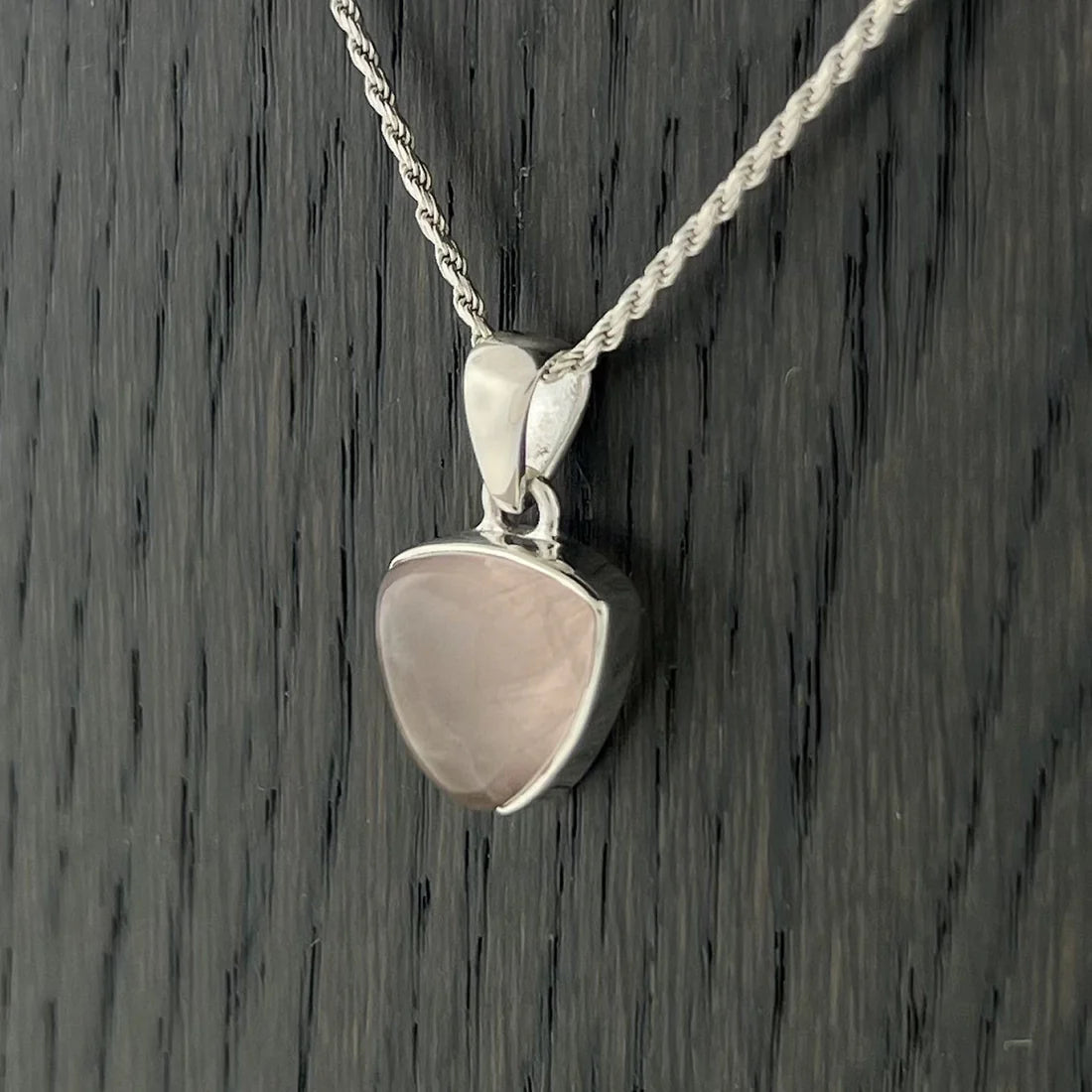 Rose Quartz Sterling Silver Pendant