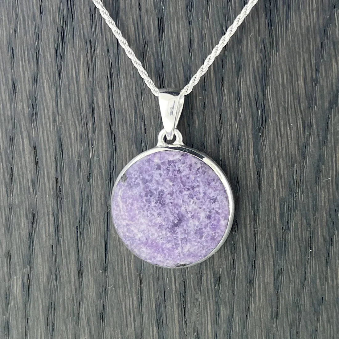 Lepidolite Sterling Silver Pendant