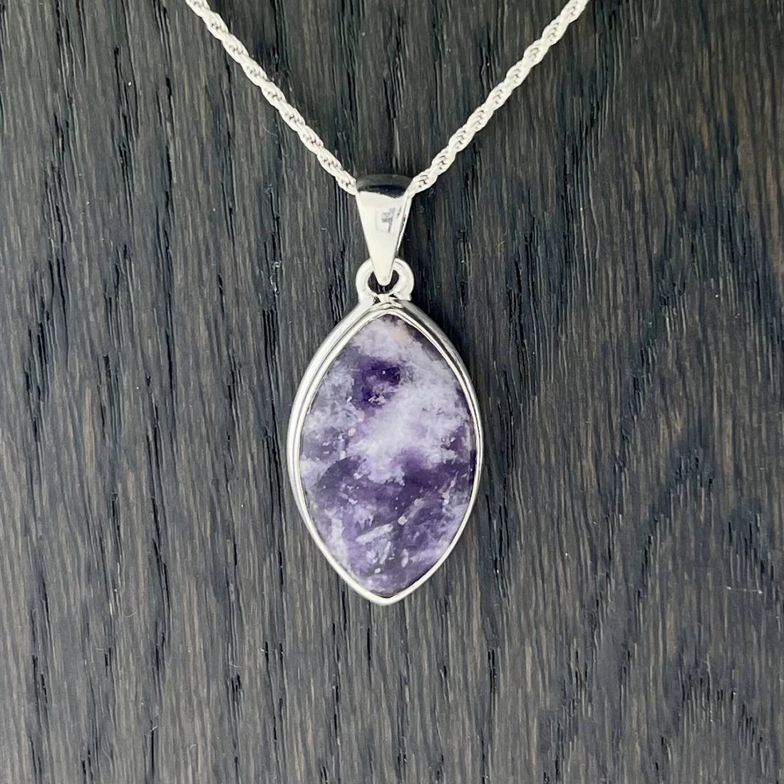 Lepidolite Sterling Silver Pendant