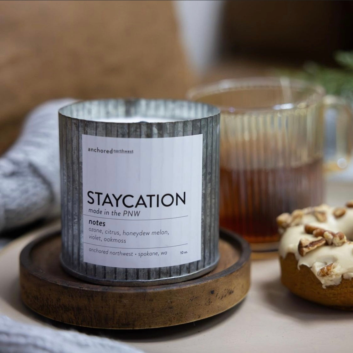 Staycation Wood Wick Rustic Farmhouse Soy Candle