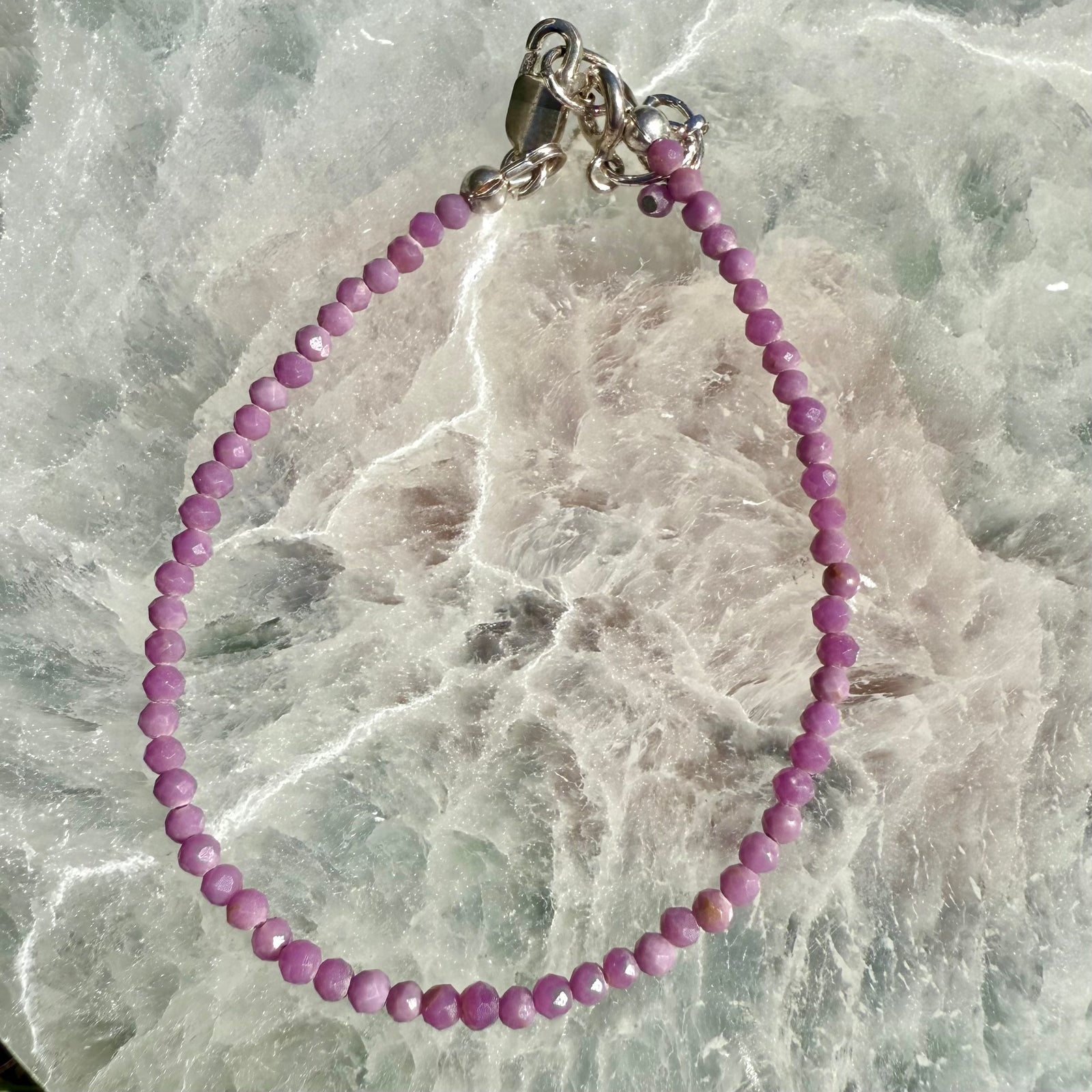 Dainty Faceted Gemstone Bracelet
