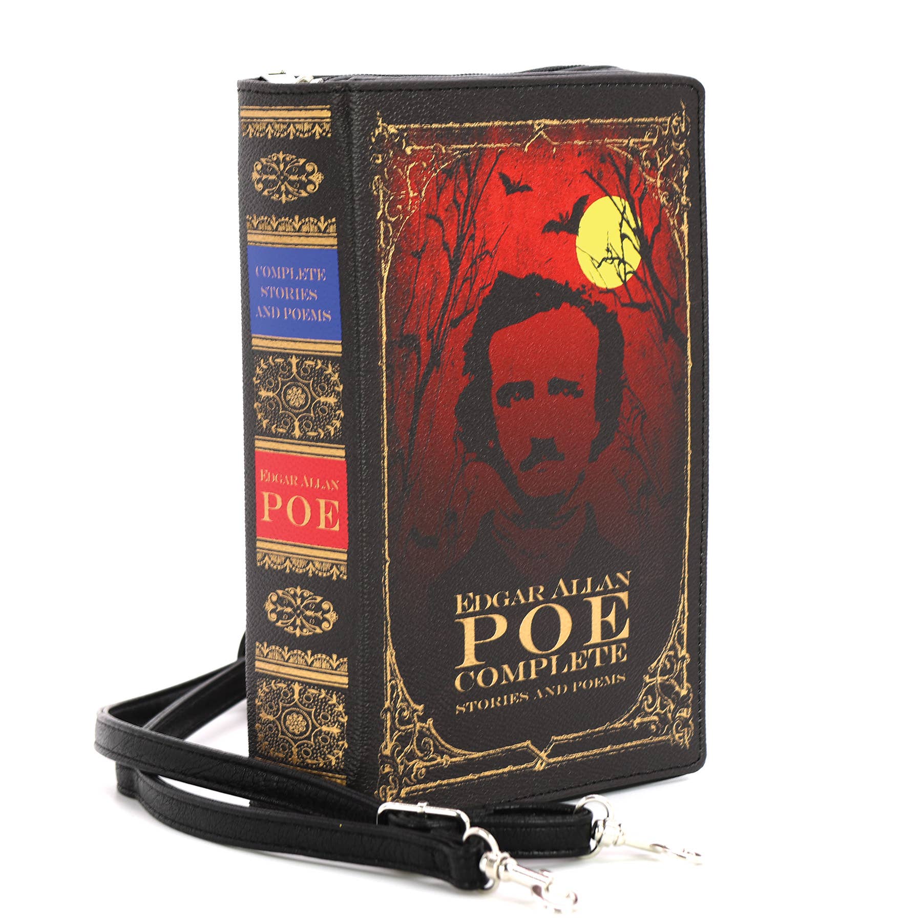 Edgar Allan Poe Book Clutch Bag in Vinyl