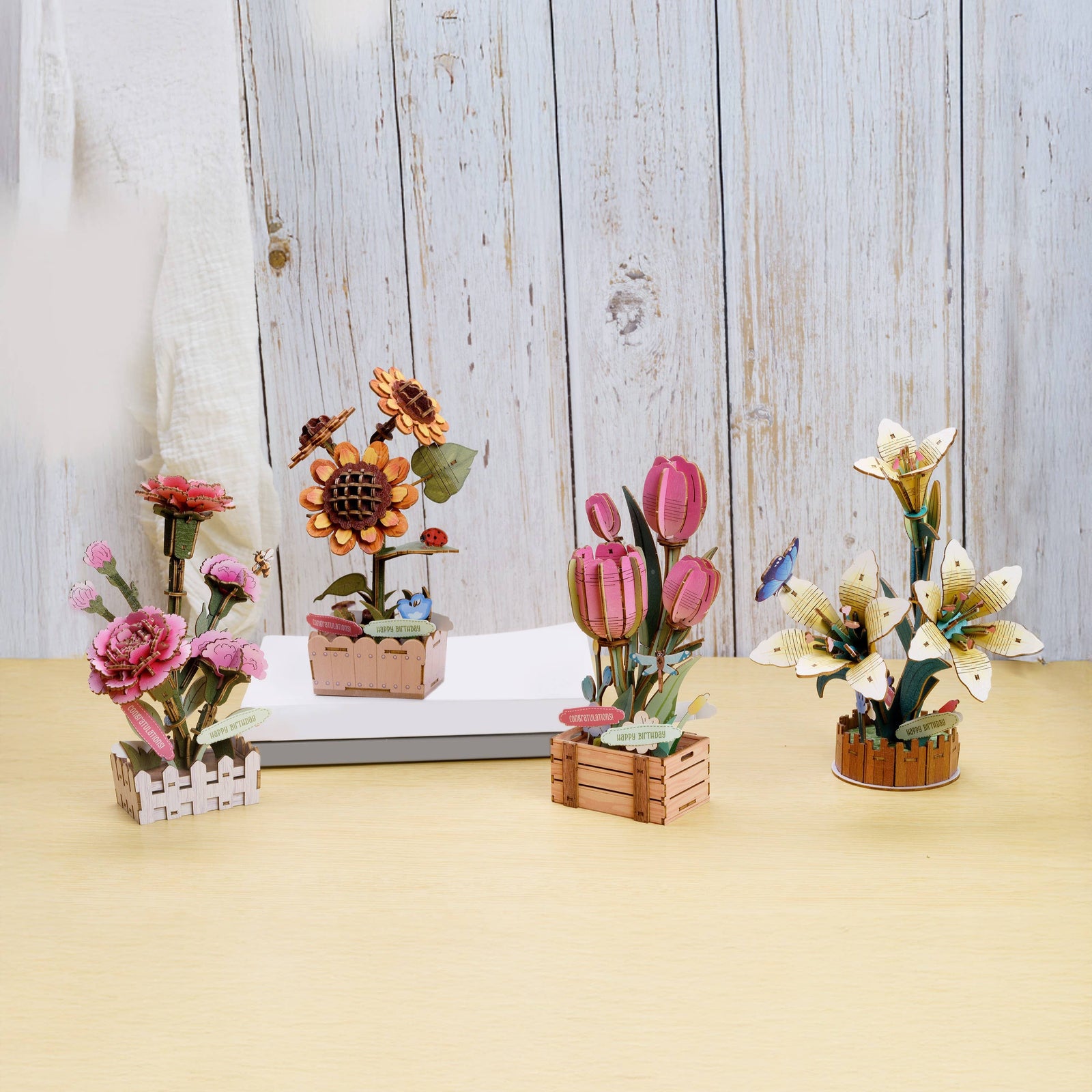DIY Wooden Puzzle Kit - Lily Bloom Set