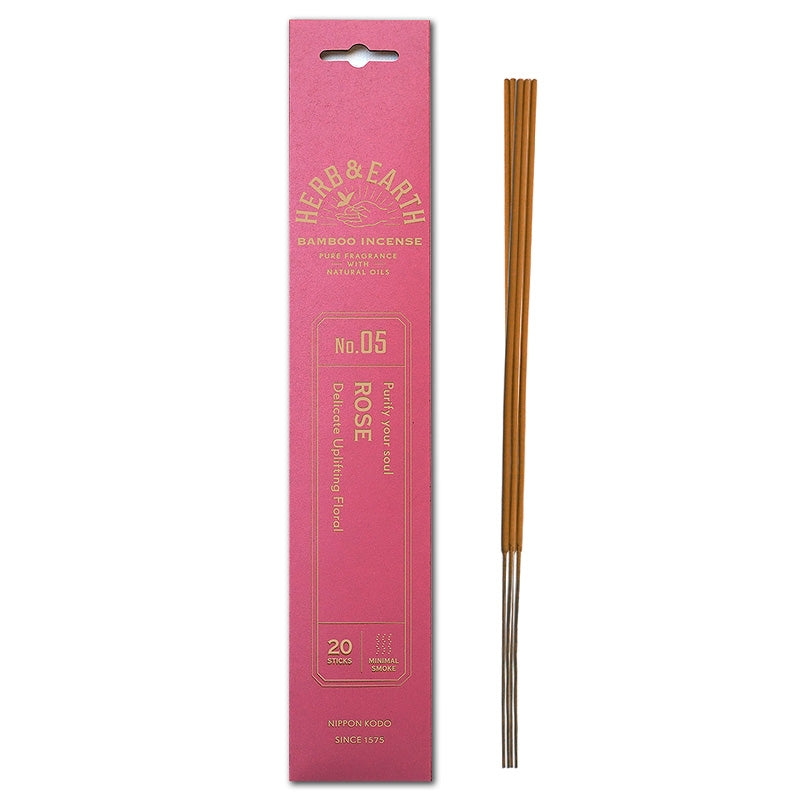 Herb &amp; Earth - Rose Bamboo Stick Incense