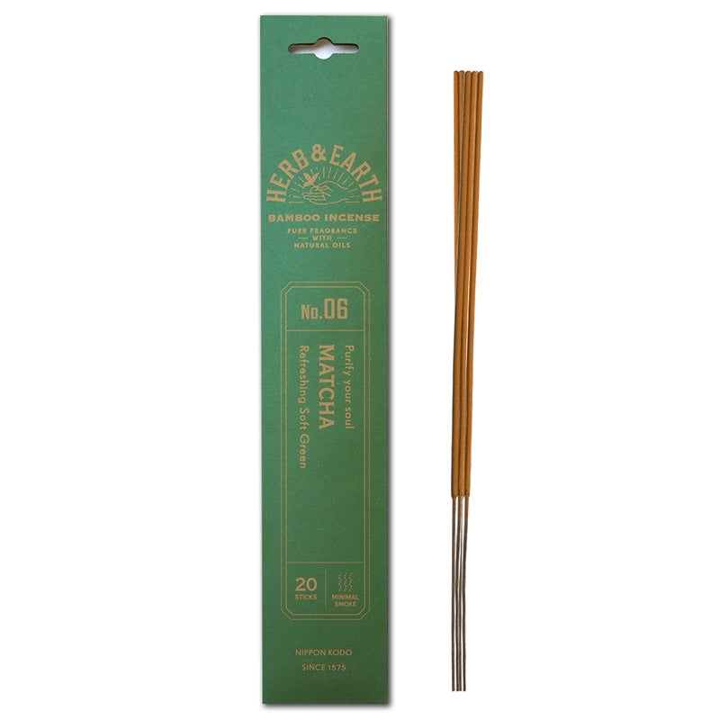 Herb &amp; Earth - Matcha Bamboo Stick Incense