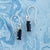 Black Tourmaline Sterling Silver Dangle Earrings