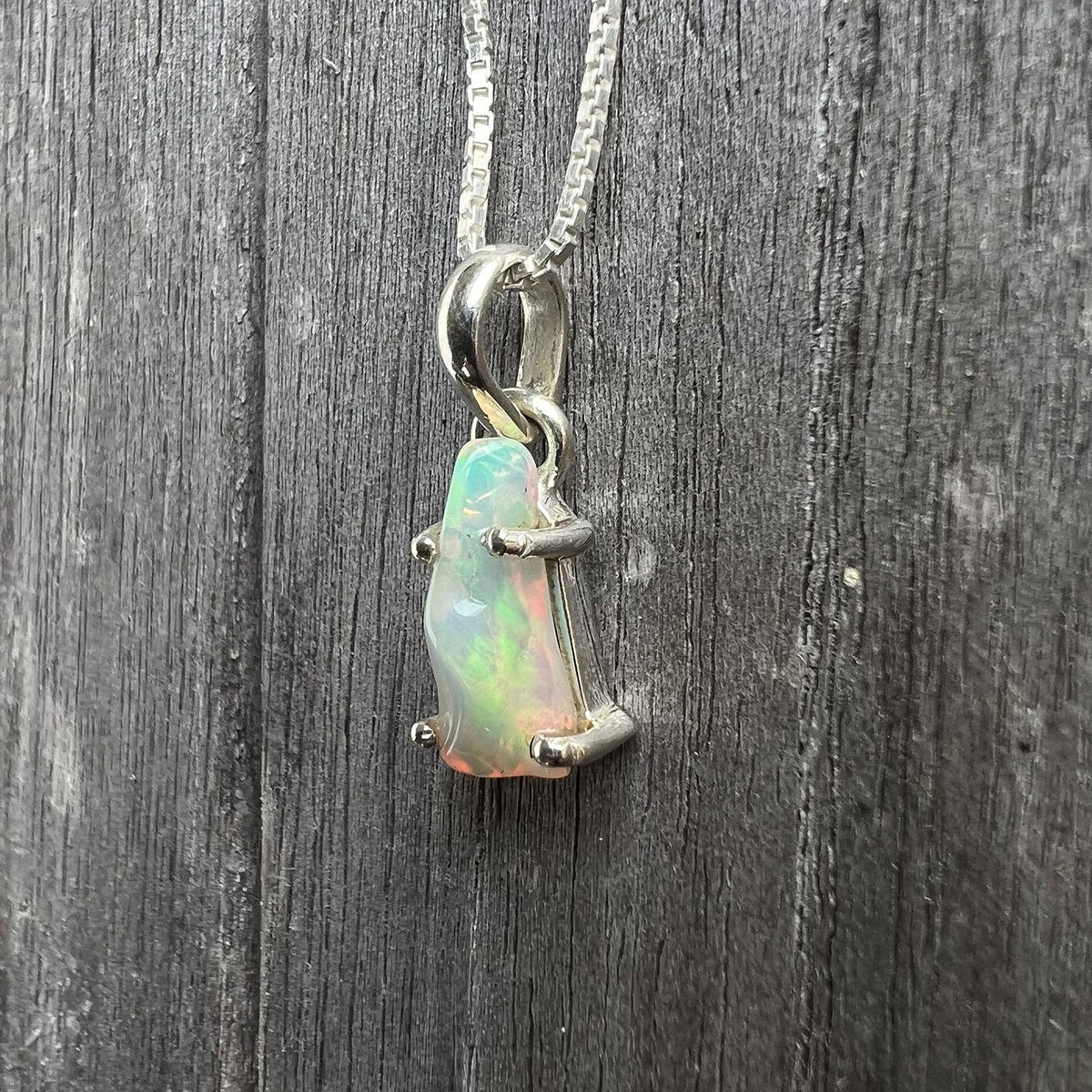 Ethiopian Opal Sterling Silver Pendant