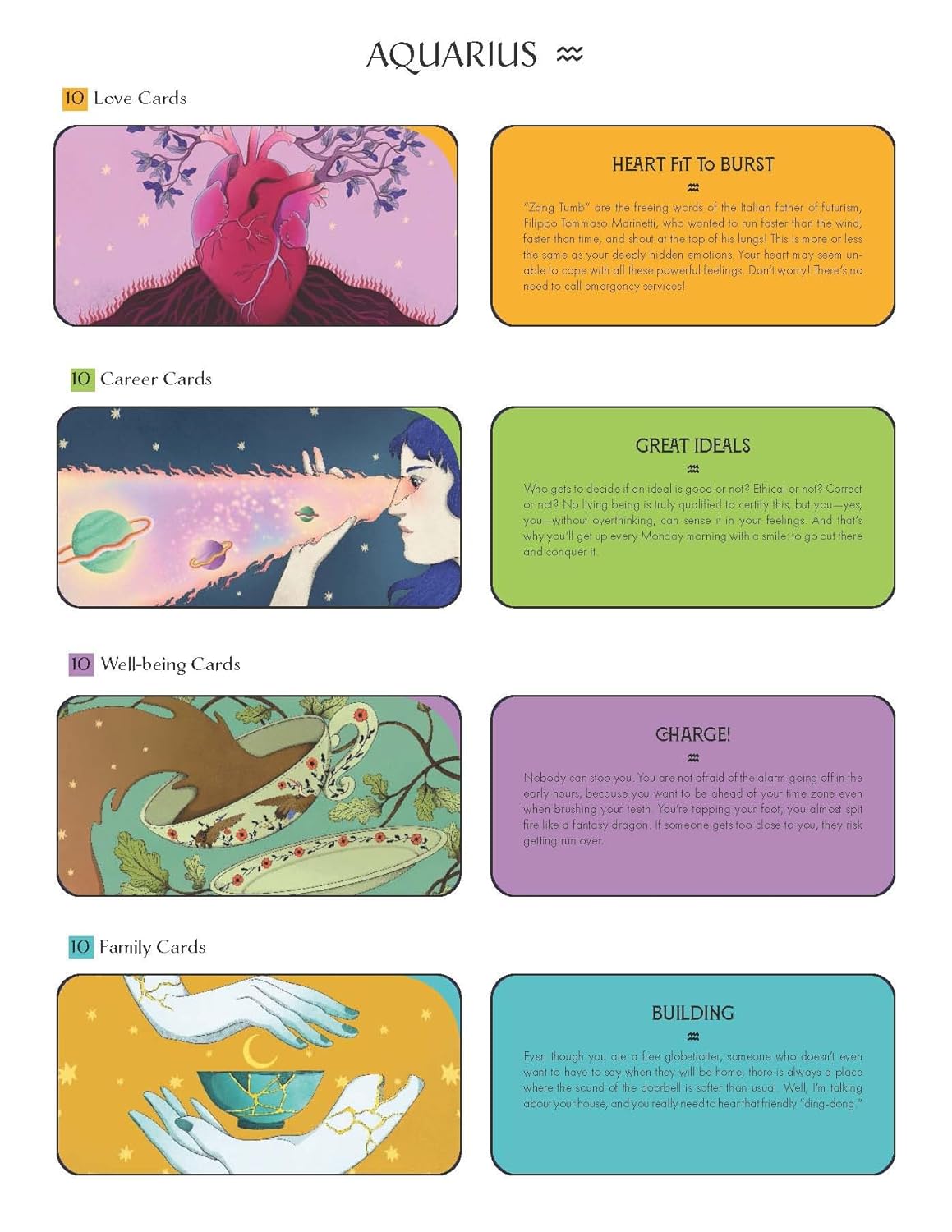 Aquarius Pocket Zodiac Cards: 40 Magical Messages