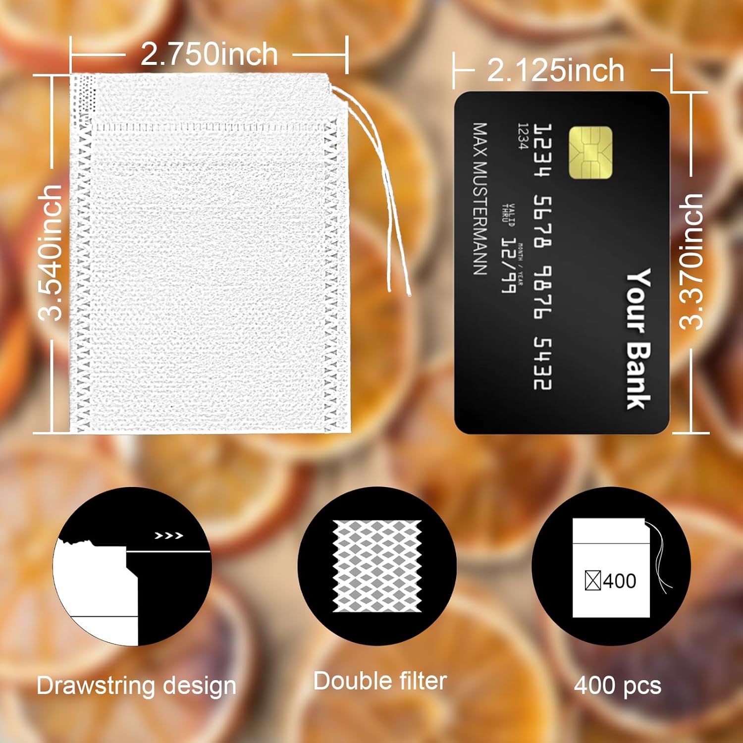 Disposable Tea Filter Bags for Loose Leaf Tea