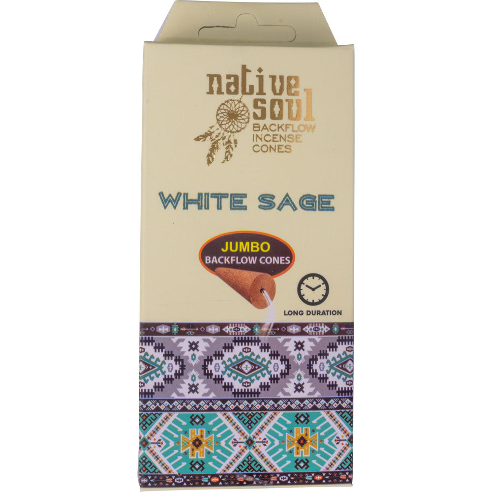 Native Soul White Sage Jumbo Backflow Cones