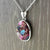 Kingman Pink Dahlia Turquoise Pendant in Sterling Silver