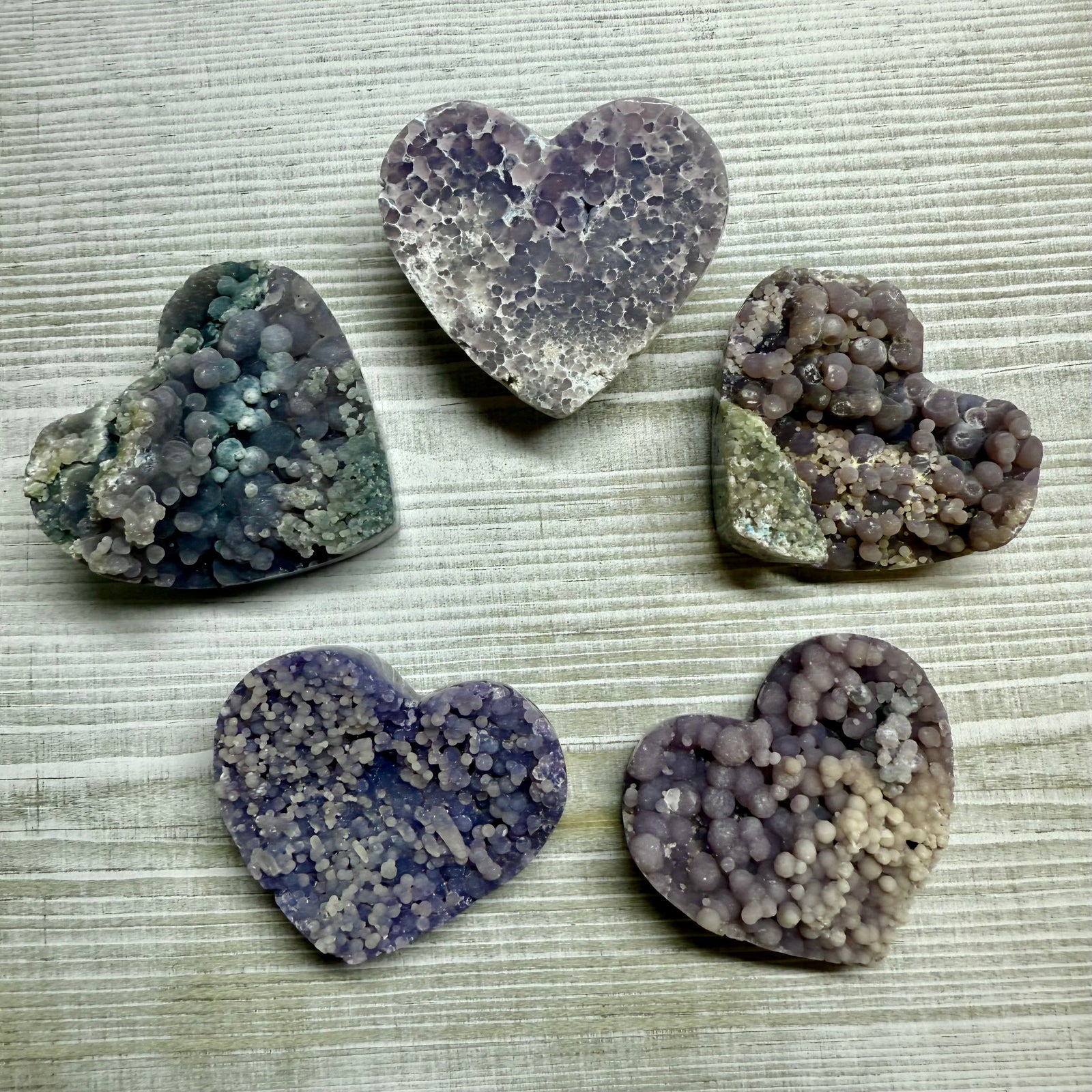 Grape Agate Gemstone Heart | Trust & Insight