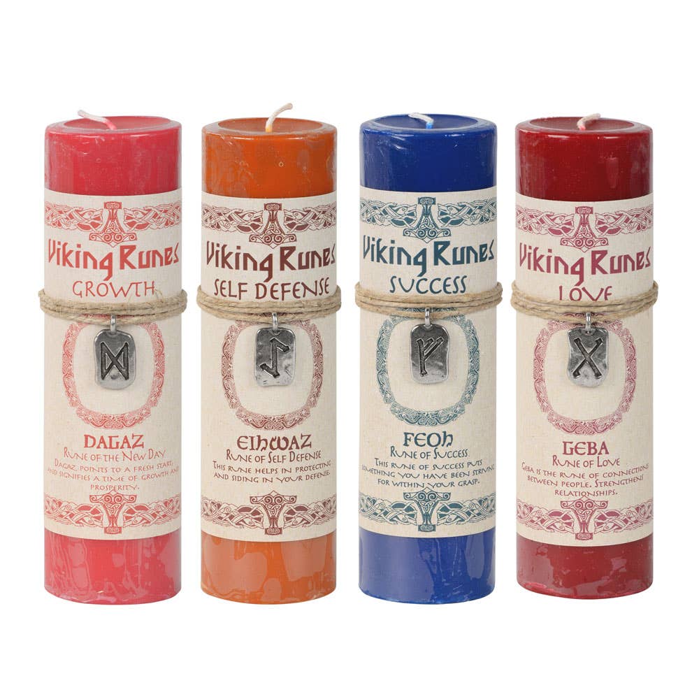 Viking Rune Pewter Pendant Candle