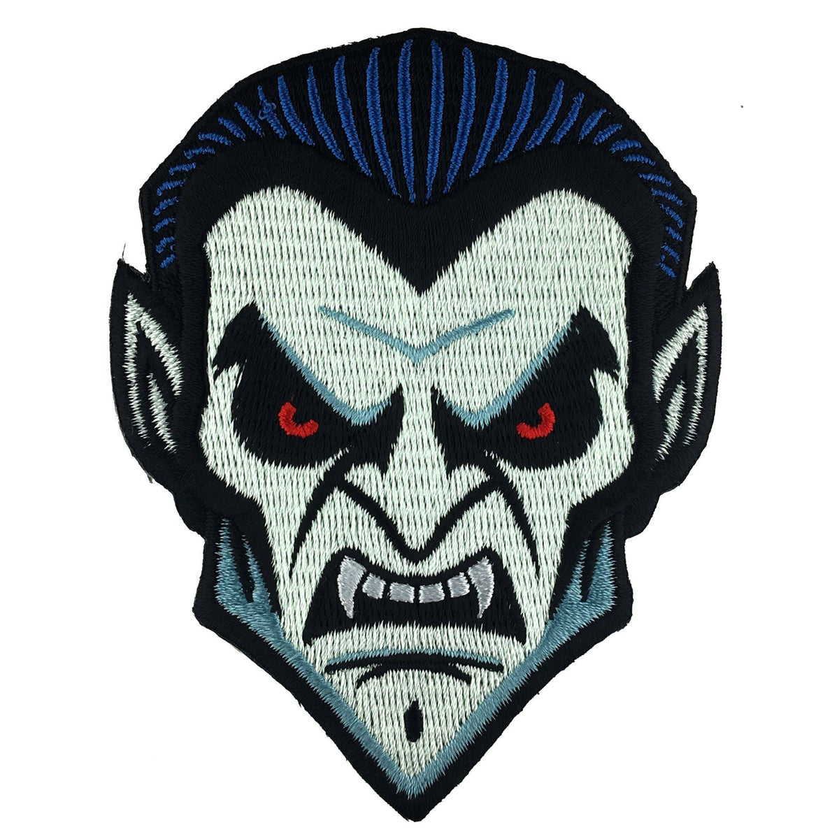 Dracula Head Embroidered Patch